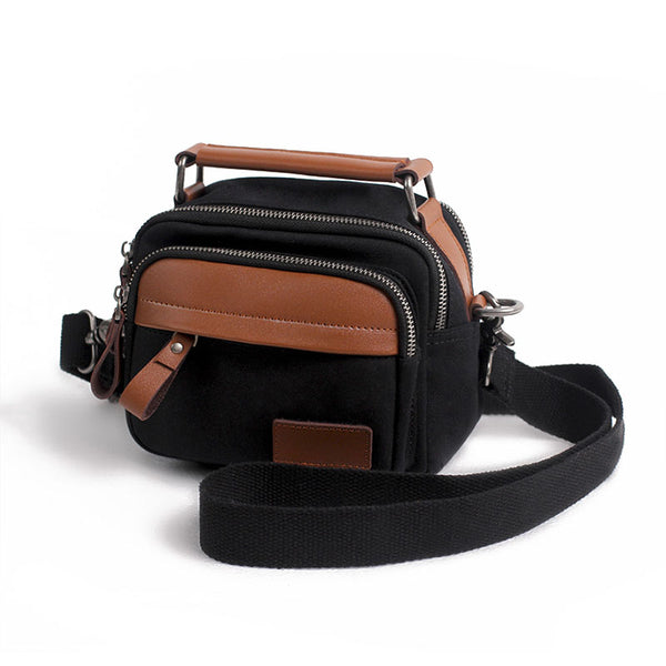 Small Ladies Canvas Crossbody Satchel Bag Shoulder Purse For Women Chic