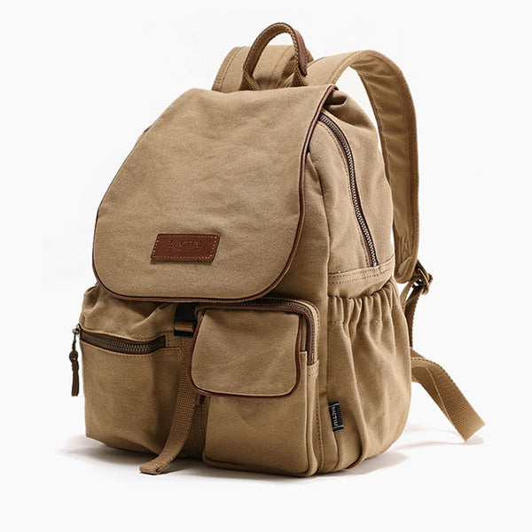 Small Ladies Canvas Travel Backpack Bag With Pockets Rucksack Purse For Women Funky