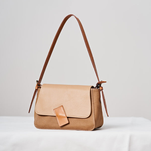 Small Ladies Ccanvas And Leather Bag Shoulder Handbags For Women Accessories