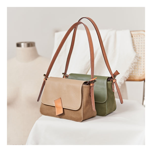 Small Ladies Ccanvas And Leather Bag Shoulder Handbags For Women Beautiful