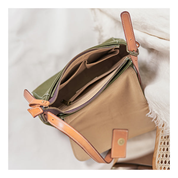 Small Ladies Ccanvas And Leather Bag Shoulder Handbags For Women Chic