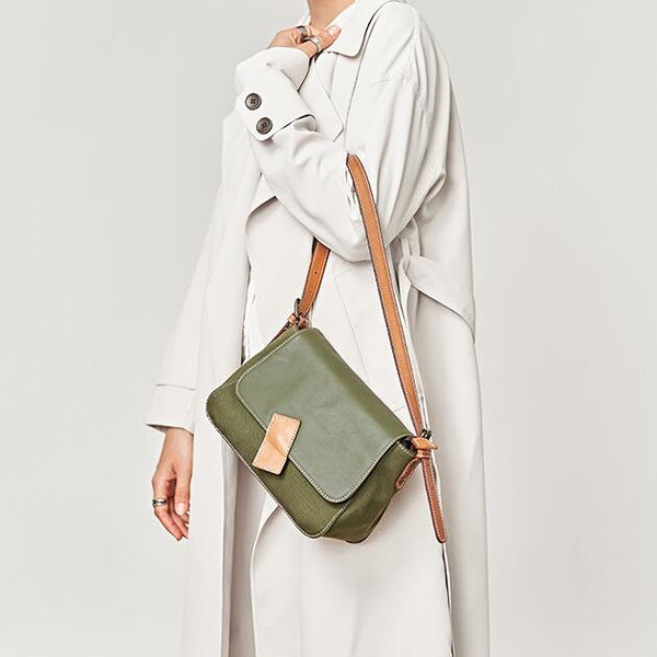 Small Ladies Ccanvas And Leather Bag Shoulder Handbags For Women Online