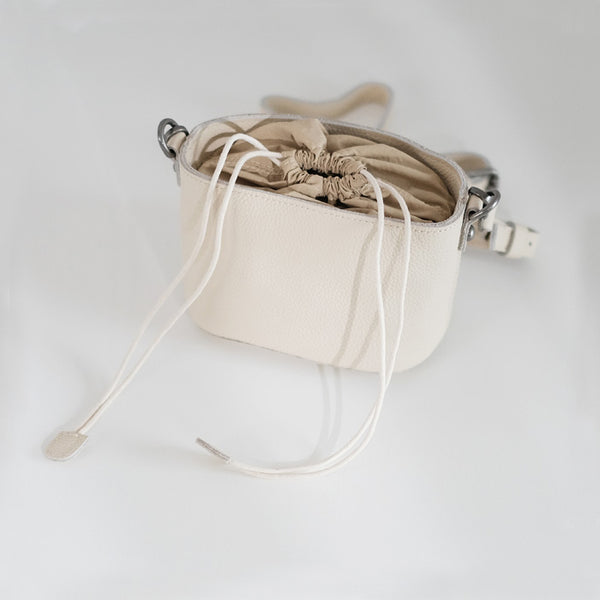 Small Ladies Genuine Leather Bucket Bags Cute Shoulder Bags For Women Affordable