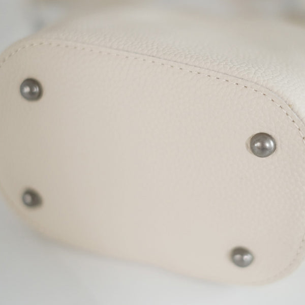 Small Ladies Genuine Leather Bucket Bags Cute Shoulder Bags For Women Inside