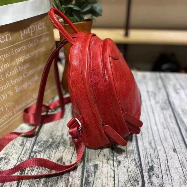 Small Ladies Leather Backpack Purse Rucksack Bag For Women