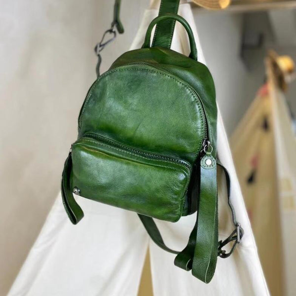 Small Ladies Leather Backpack Purse Rucksack Bags For Women Latest