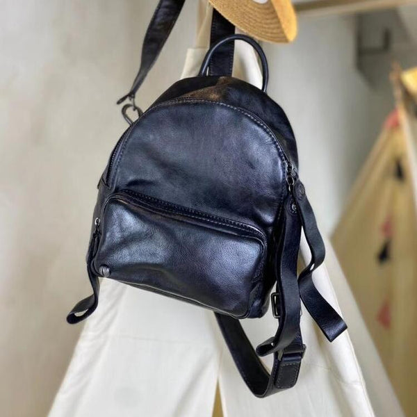 Small Ladies Leather Backpack Purse Rucksack Bags For Women Quality