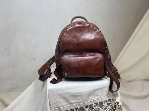 Small Ladies Leather Backpack Purse Rucksack Bags For Women Cute