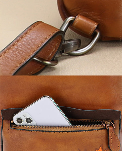 Small Ladies Embossed Leather Backpack Purse Rucksack Cross Shoulder Bag For Women Cowhide