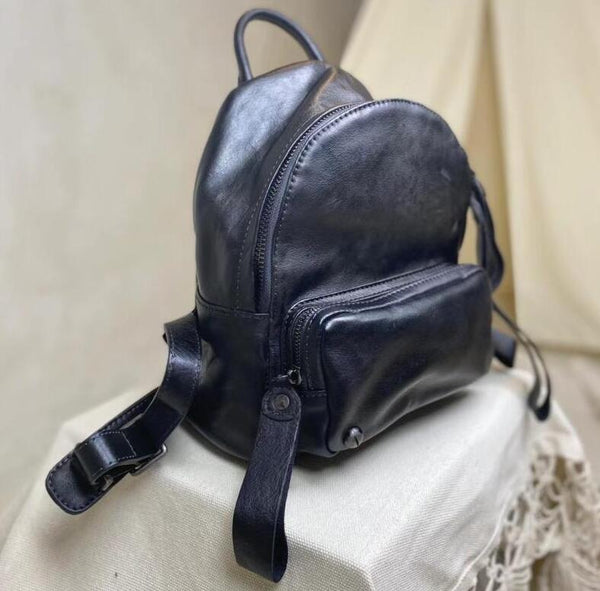 Small Ladies Leather Backpack Purse Rucksack Bags For Women Cute