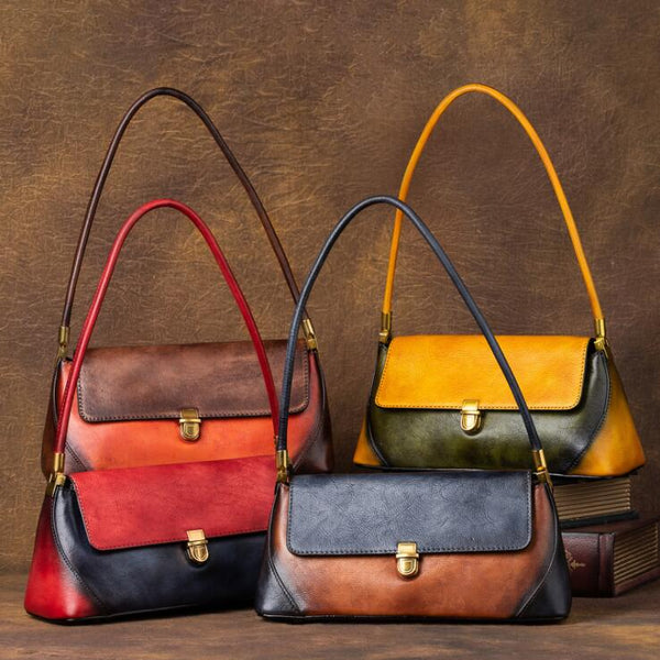 Ladies Leather Over The Shoulder Bag Genuine Leather Handbags For Women