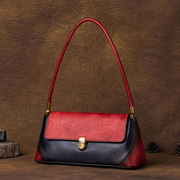 Small Ladies Leather Flap Shoulder Bag Genuine Leather Handbags For Women Badass