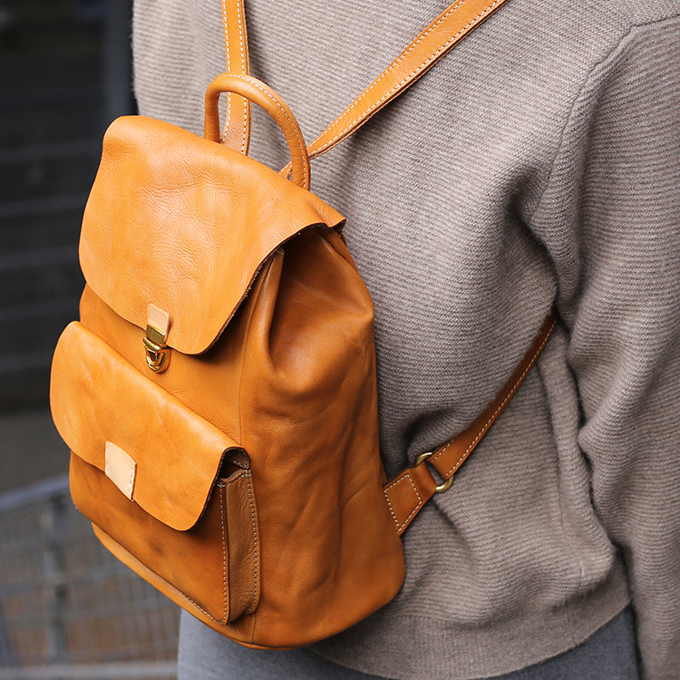 Small Ladies Leather Rucksack Leather Backpack Purse Bag For Women Accessories