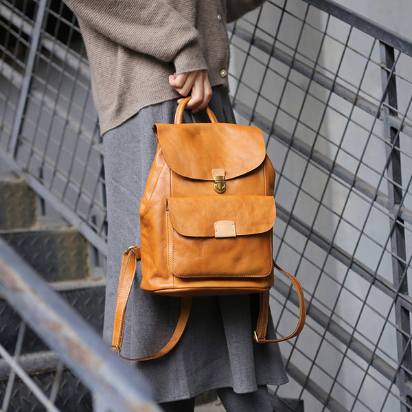 Small Ladies Leather Rucksack Leather Backpack Purse Bag For Women Best