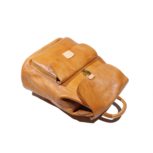 Small Ladies Leather Rucksack Leather Backpack Purse Bag For Women Chic