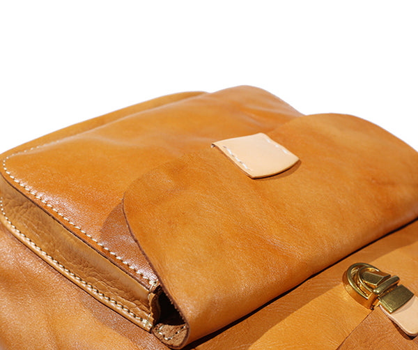 Small Ladies Leather Rucksack Leather Backpack Purse Bag For Women Handmade