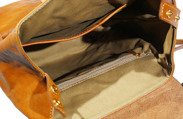 Small Ladies Leather Rucksack Leather Backpack Purse Bag For Women Inside
