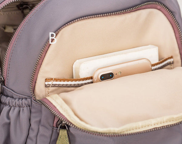 Small Ladies Lightweight Nylon Backpack Purse Waterproof Rucksack Bag For Women Inside