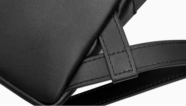 Small Ladies Square Leather Backpack Purse Black Leather Rucksack Handbag For Women Handmade