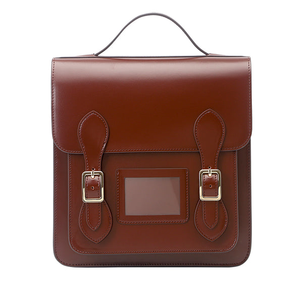 Small Ladies Square Leather Flap Backpack Purse Knapsack for Women Beautiful
