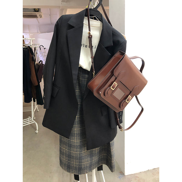 Small Ladies Square Leather Flap Backpack Purse Knapsack for Women Best