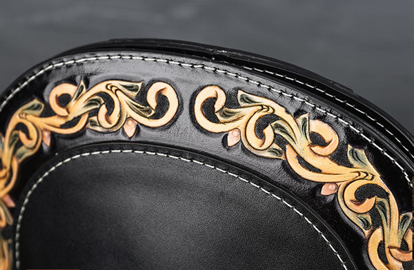 Small Ladies Tooled Leather Backpack Purse Boho Rucksack Bag For Women Beautiful