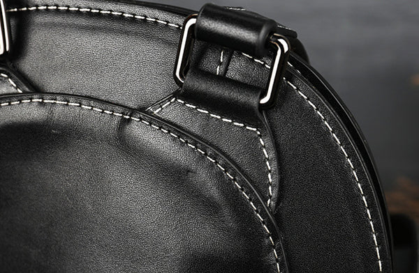 Small Ladies Tooled Leather Backpack Purse Boho Rucksack Bag For Women Chic