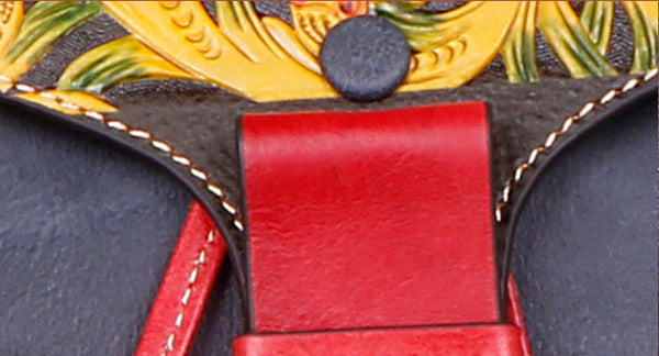 Small Ladies Western Leather Bucket Backpack Purse Small Rucksack Bag For Women Details