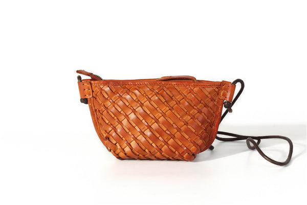 Small Ladies Woven Leather Crossbody Purse Cross Shoulder Bag For Women Durable