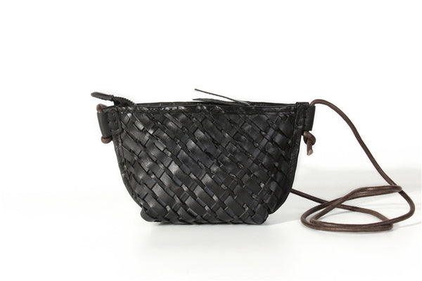 Small Ladies Woven Leather Crossbody Purse Cross Shoulder Bag For Women Original