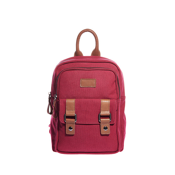 Vintage Women's Canvas Leather Travel Backpack Purse Rucksack for Women Accessories