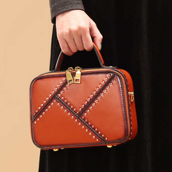 Small Shoulder Bags Womens Squar Leather Crossbody Purse For Women