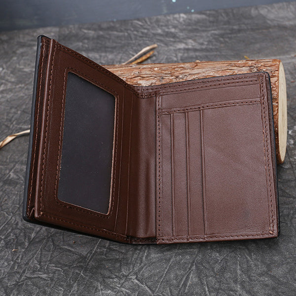 Small Tooled Leather Pocket Wallet Card Holder Wallet For Ladies Best
