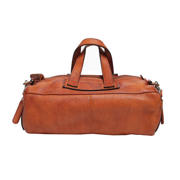 Small Vintage Womens Brown Leather Handbags Shoulder Bags Purse for Women Accessories
