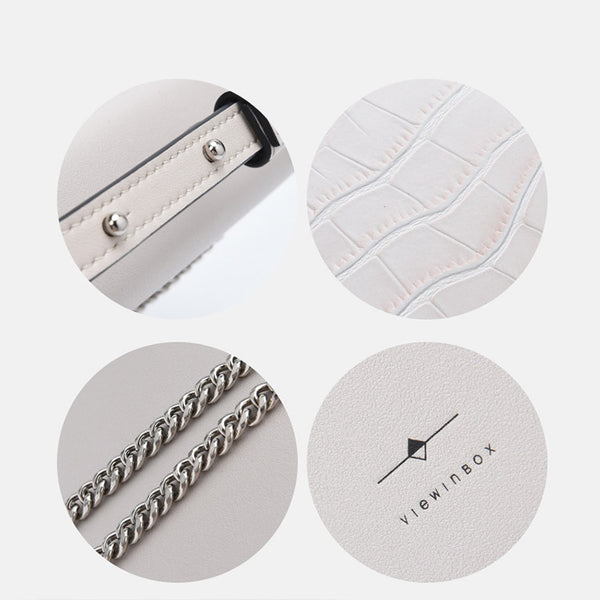 Small Women's Black Crossbody Bag Leather Handbags Purses for Women fashion