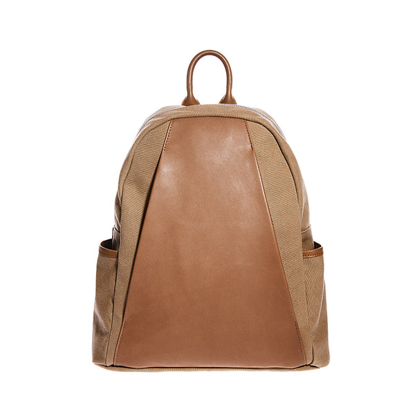 Small Women's Canvas Leather Backpack Purse Handbags for Women Accessories
