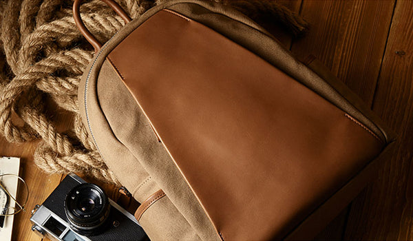 Small Women's Canvas Leather Backpack Purse Handbags for Women Cowhide