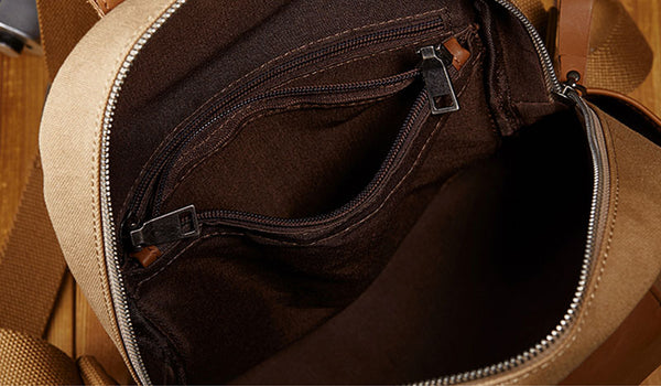 Small Women's Canvas Leather Backpack Purse Handbags for Women Inside