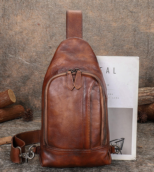 Small Women's Crossbody Chest Bag Leather Sling Bags For Women Boutique