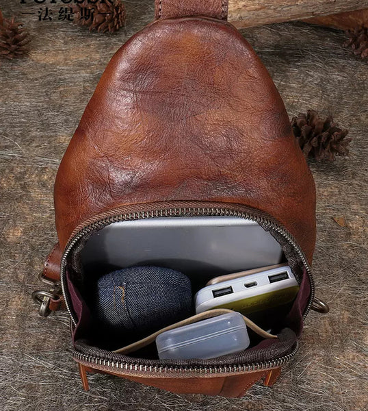 Small Women's Crossbody Chest Bag Leather Sling Bags For Women Capacity