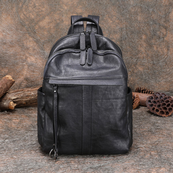 Small Women's Genuine Leather Backpack Bags Purse Stylish Backpacks for Women Affordable
