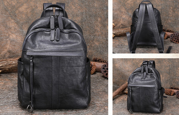 Small Women's Genuine Leather Backpack Bags Purse Stylish Backpacks for Women Details