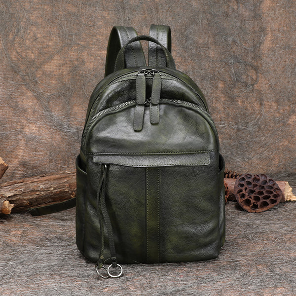 Small Women's Genuine Leather Backpack Bags Purse Stylish Backpacks for Women