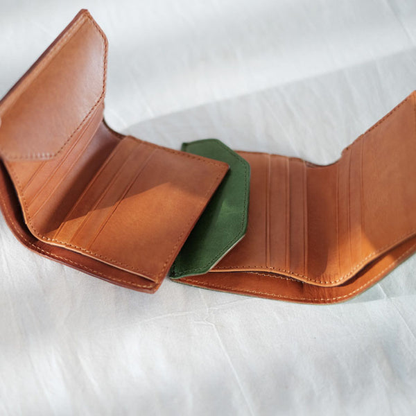 Small Women's Genuine Leather Billfold Wallet With Card Holder For Women Beautiful