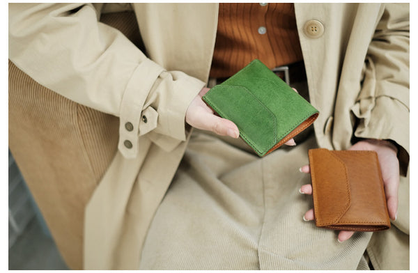Small Women's Genuine Leather Billfold Wallet With Card Holder For Women Nice