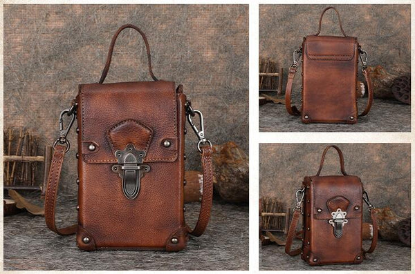 Small Women's Genuine Leather Handbags Leather Crossbody Bag For Women Cowhide