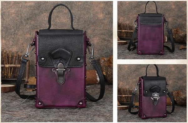 Small Women's Genuine Leather Handbags Leather Crossbody Bag For Women Cute