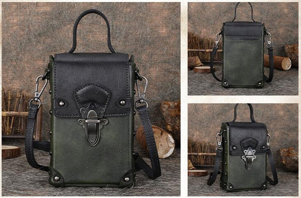 Small Women's Genuine Leather Handbags Leather Crossbody Bag For Women Funky