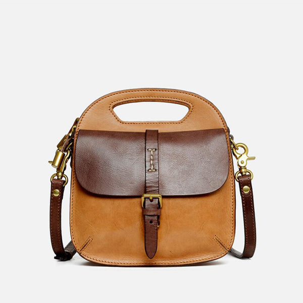 Vintage Leather Crossbody Purse Shoulder Handbags For Women Badass