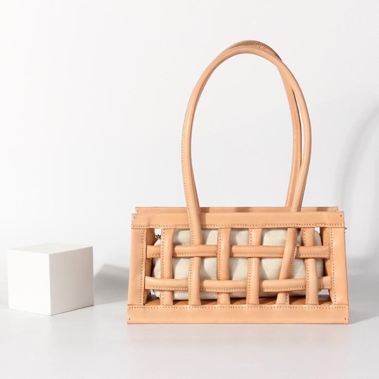 Small Women's Genuine Leather Handbags Woven Leather Shoulder Purse For Women Accessories